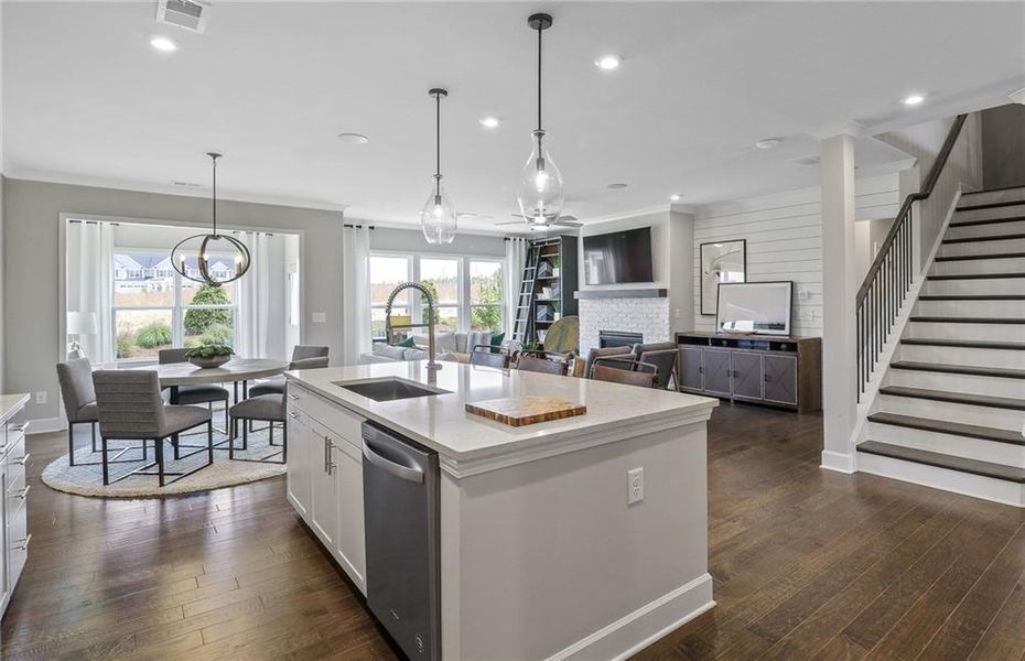 Furnished interior view inside a new home in Traditions of Braselton, Jefferson (Image 5).