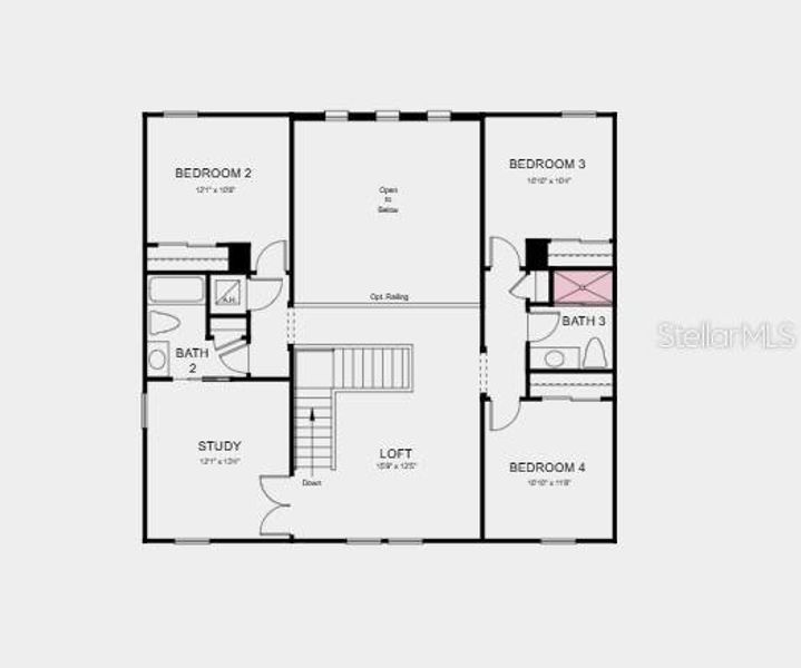 2D floor plan layout of this home in Indigo Creek, Apollo Beach, FL (Image 3). 2D floor plan layout of this home in Indigo Creek, Apollo Beach, FL (Image 3).