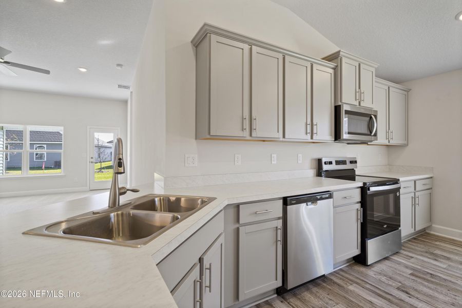 Furnished interior view inside a new home in Summerglen, Jacksonville (Image 3). Furnished interior view inside a new home in Summerglen, Jacksonville (Image 3).