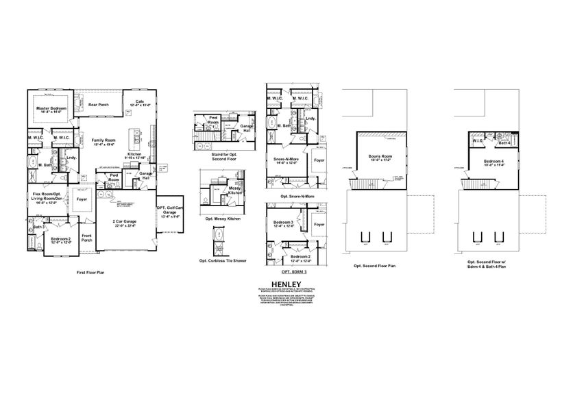 2D floor plan layout of this home in Sinclair at Crawford Creek, Grovetown, GA (Image 3).
