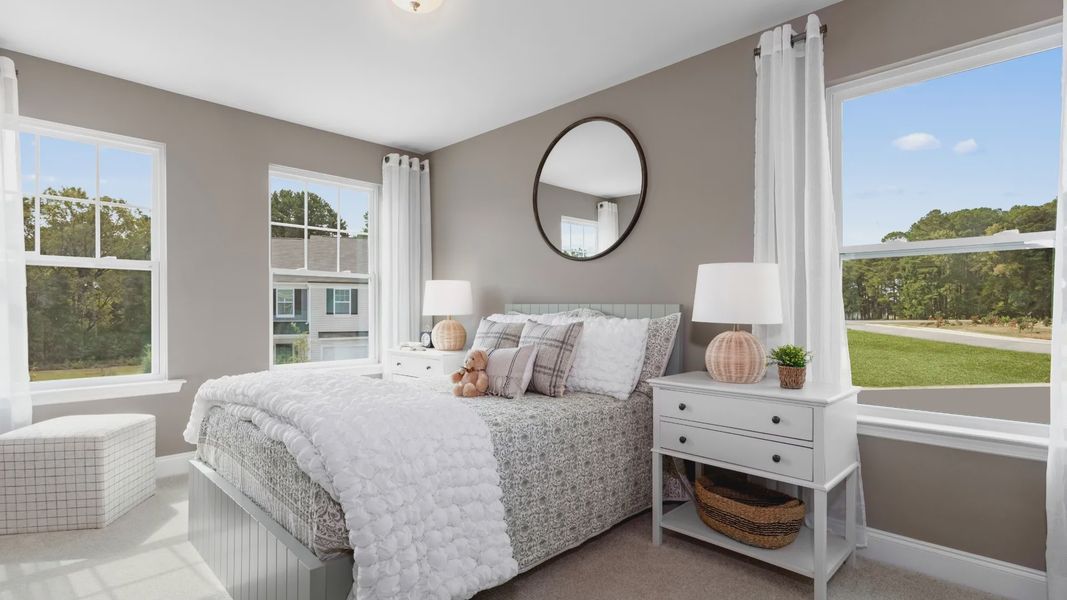 Furnished interior view inside a new home in Kensley Grove, Fuquay Varina (Image 11). Furnished interior view inside a new home in Kensley Grove, Fuquay Varina (Image 11).