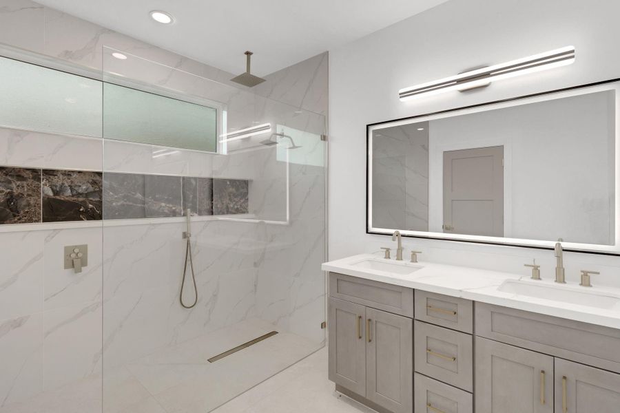 Custom walk in spa like shower