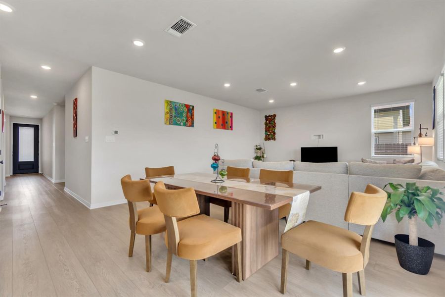 Dining and Living room flows perfectly for entertaining family and friends Dining and Living room flows perfectly for entertaining family and friends