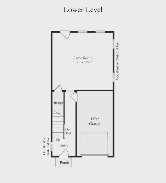 2D floor plan layout of this home in Park Circle Townhomes, North Charleston, SC (Image 3).