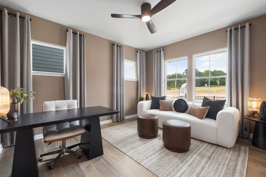 Representative furnished interior of a home built from the Kirby by Pulte Homes in Henley Village, Burlington (Image 7). Representative furnished interior of a home built from the Kirby by Pulte Homes in Henley Village, Burlington (Image 7).