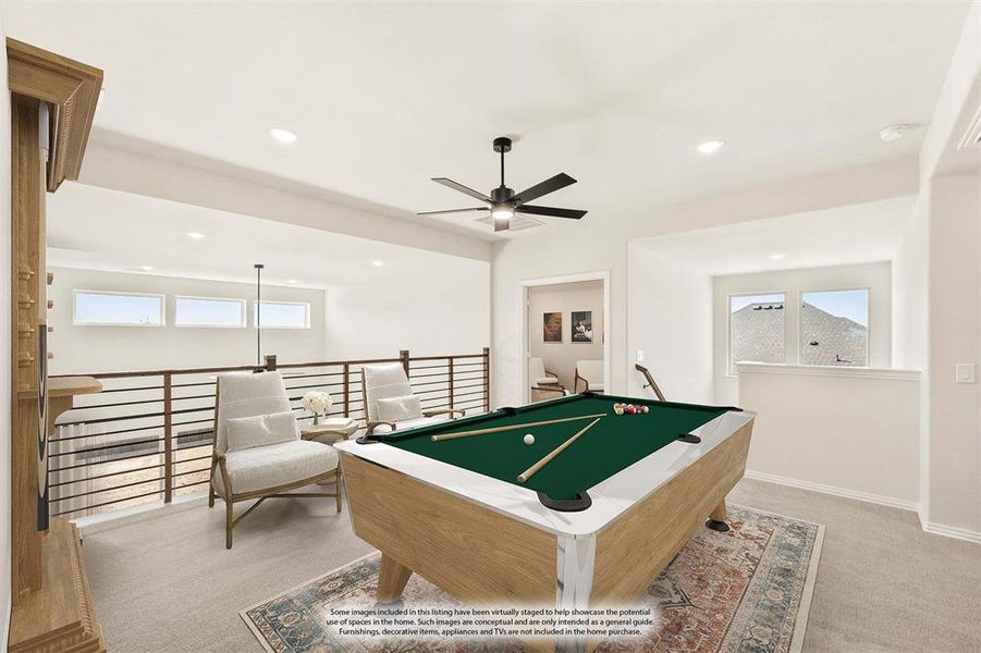 Furnished interior view inside a new home in Parks at Panchasarp Farms, Burleson (Image 18). Furnished interior view inside a new home in Parks at Panchasarp Farms, Burleson (Image 18).