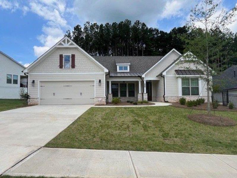Front exterior of a new home in Soleil Belmont Park, Canton, GA, highlighting curb appeal (Image 24).