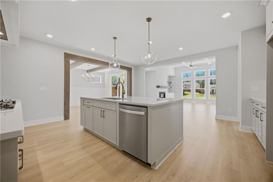 Furnished interior view inside a new home in Yellowstone Farms, Cumming (Image 9).