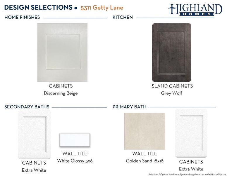 Interior finishes include Discerning Beige cabinets with Grey Wolf Island Accent! It's rich, resembling a whiskey leather interior feel.