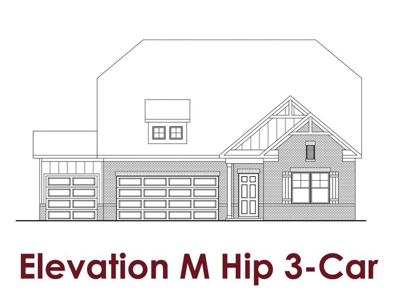 Representative rendering of the exterior for the Bluff                                                                Primary Suite on Main by Chafin Communities (Image 10).