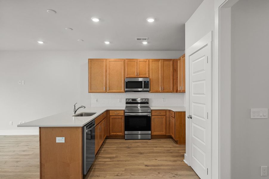 Photo is of a similar home