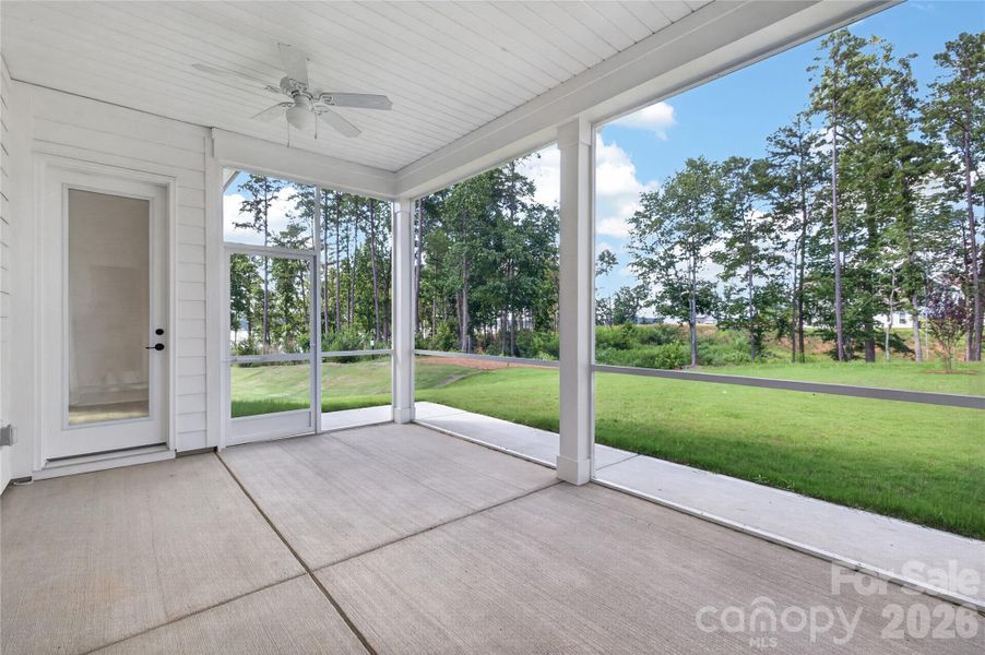 Exterior details and patio area of a home in Edgewater Lakeview On Your Lot, Lancaster (Image 3).