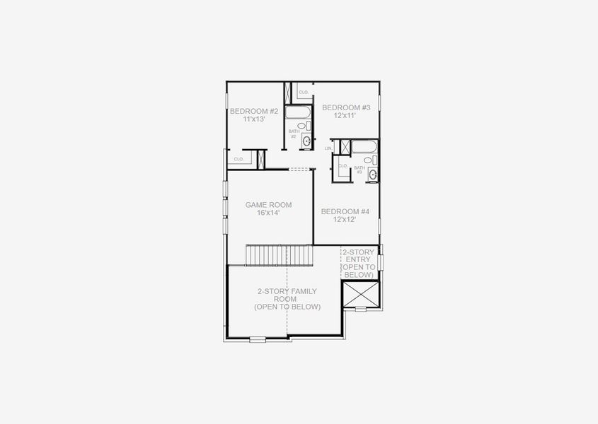 2D floor plan layout of this home in The Parks At Wilson Creek 40', Celina, TX (Image 4).