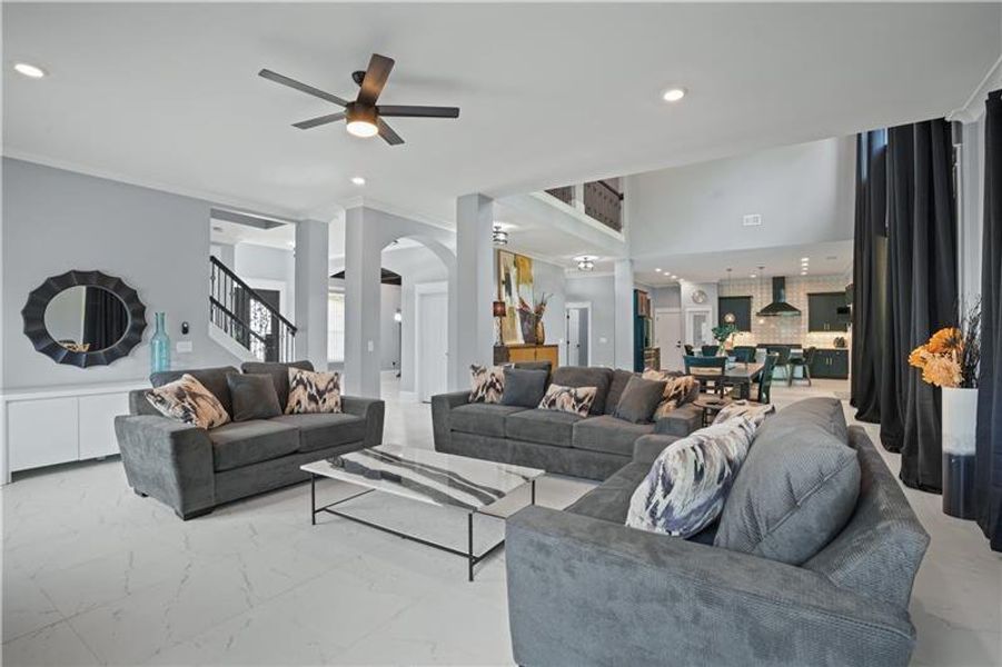 Furnished interior view inside a new home in , Acworth (Image 9). Furnished interior view inside a new home in , Acworth (Image 9).