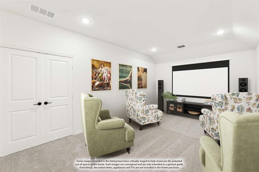 Furnished interior view inside a new home in Chaparral Park, Oak Point (Image 11). Furnished interior view inside a new home in Chaparral Park, Oak Point (Image 11).