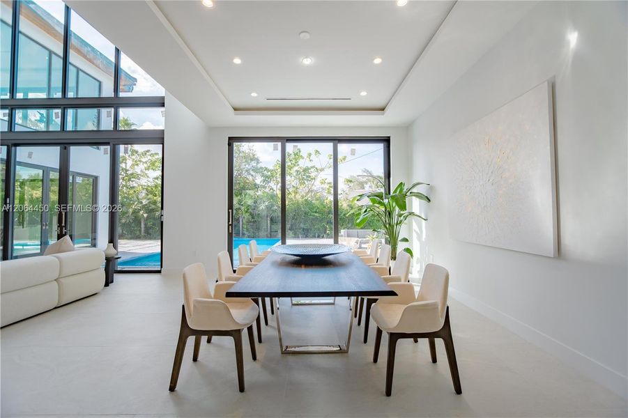 Dining area open concept