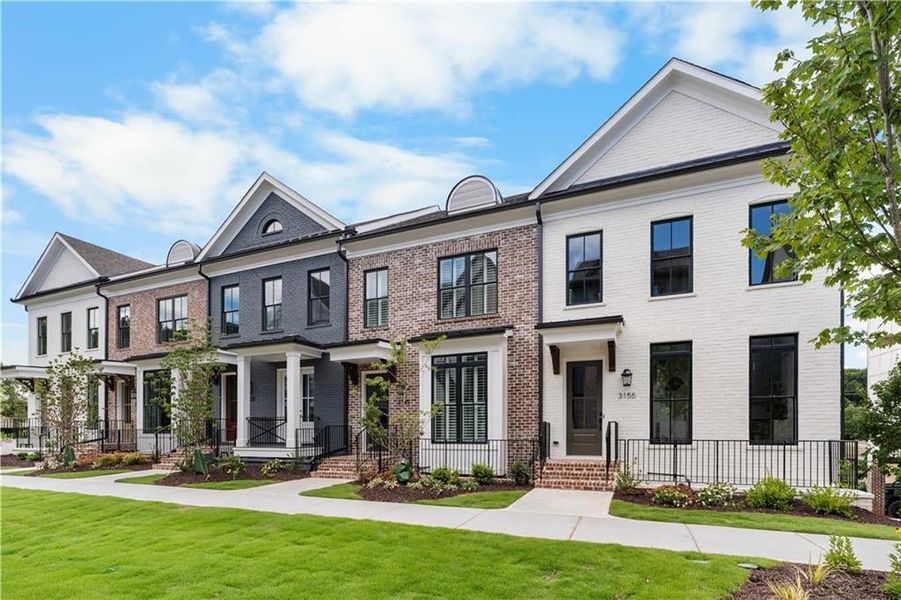 Front exterior of a new home in Park Walke, Alpharetta, GA, highlighting curb appeal (Image 2). Front exterior of a new home in Park Walke, Alpharetta, GA, highlighting curb appeal (Image 2).