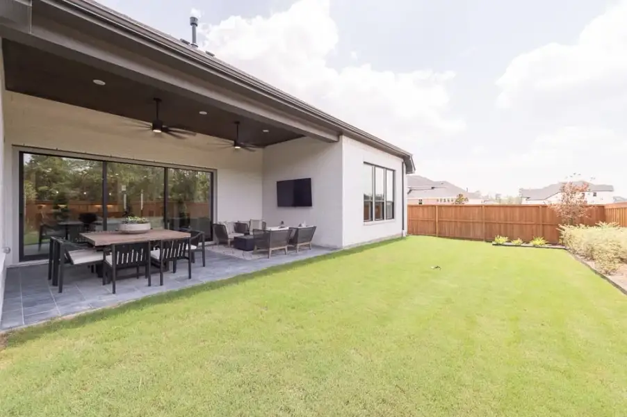 Exterior details and patio area of a home in Legacy Grove, Montgomery (Image 4). Exterior details and patio area of a home in Legacy Grove, Montgomery (Image 4).