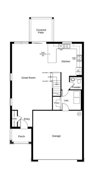 2D floor plan layout of this home in Sawgrass Lakes I, Parrish, FL (Image 2).