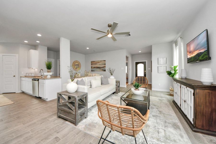 Bring your loved ones and guests together in the inviting living room! Bring your loved ones and guests together in the inviting living room!