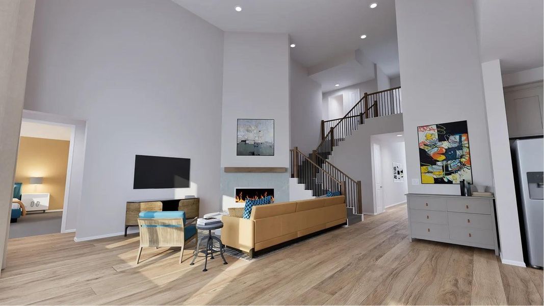 Furnished interior view inside a new home in Samara: Wentworth, League City (Image 12).