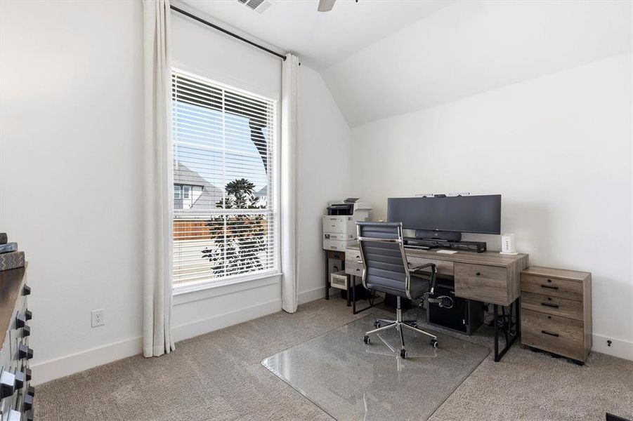 Bedroom #3 currently used as second office