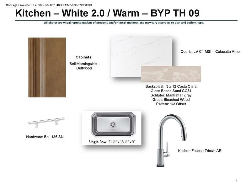 Design selections for Kitchen cabinets, cabinet pulls, sink, faucet, quartz countertops and backsplash