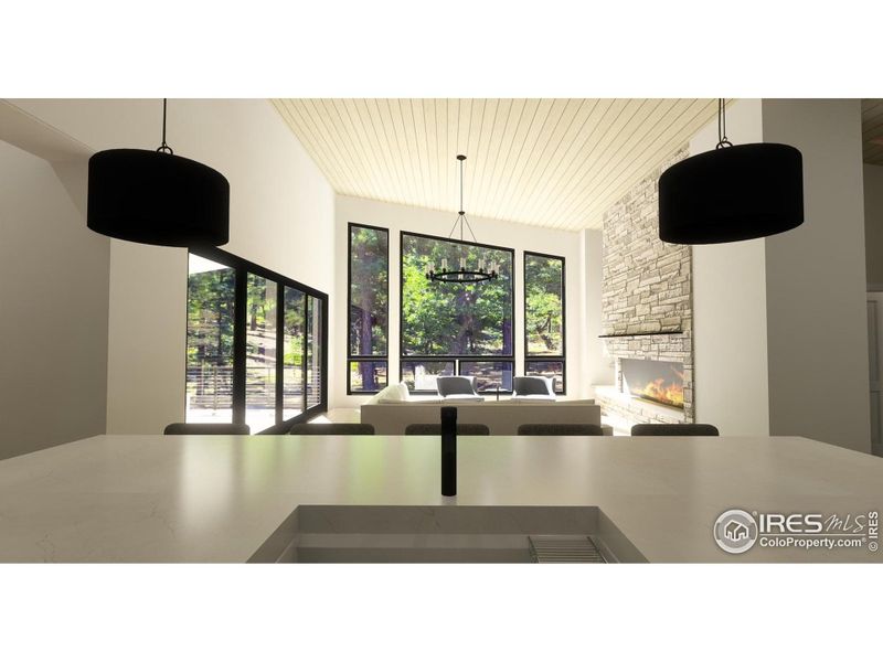 Furnished interior view inside a new home in , Evergreen (Image 4).