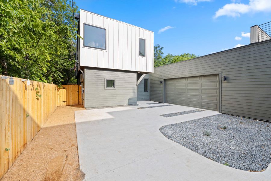 Home with attached two-car garage -  a rare find at a central Austin location