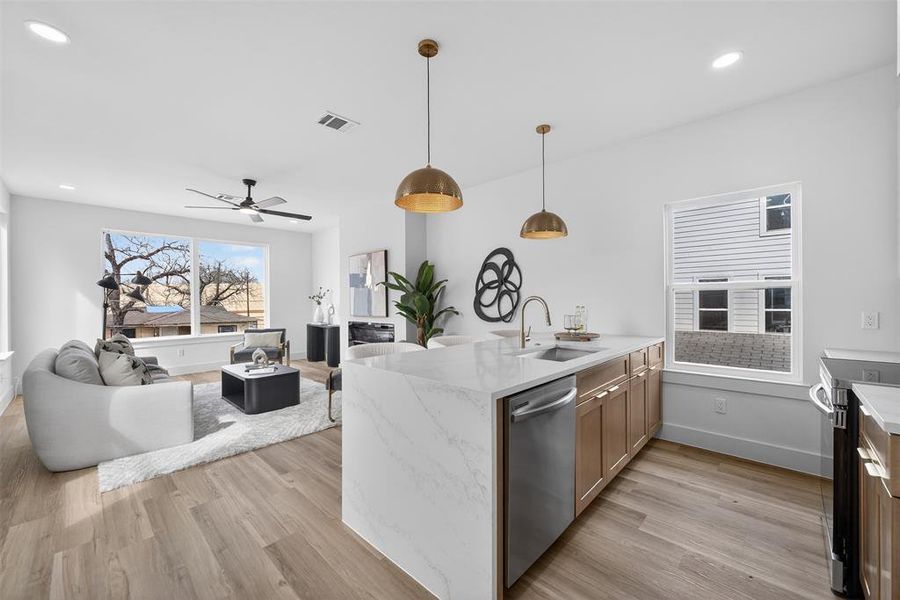 Furnished interior view inside a new home in , Dallas (Image 30).