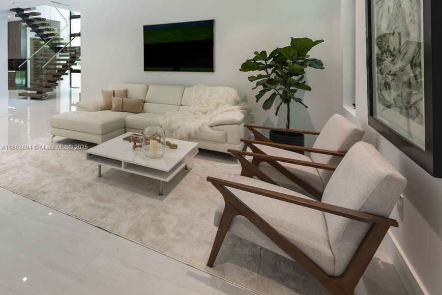Furnished interior view inside a new home in , Miami Shores (Image 3).