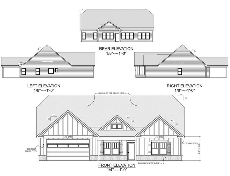 Exterior rendering of this home design in , Chatsworth, GA (Image 2).