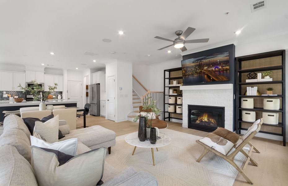 Representative furnished interior of a home built from the Cooper by Pulte Homes in Parkside Towns, Charlotte (Image 4).