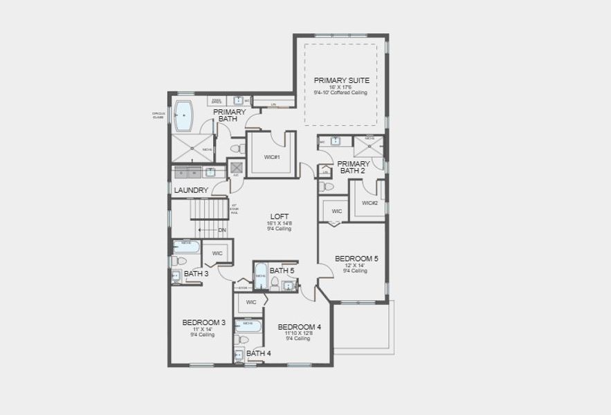 2D floor plan layout of this home in Solana Bay at Avenir, Palm Beach Gardens, FL (Image 3).