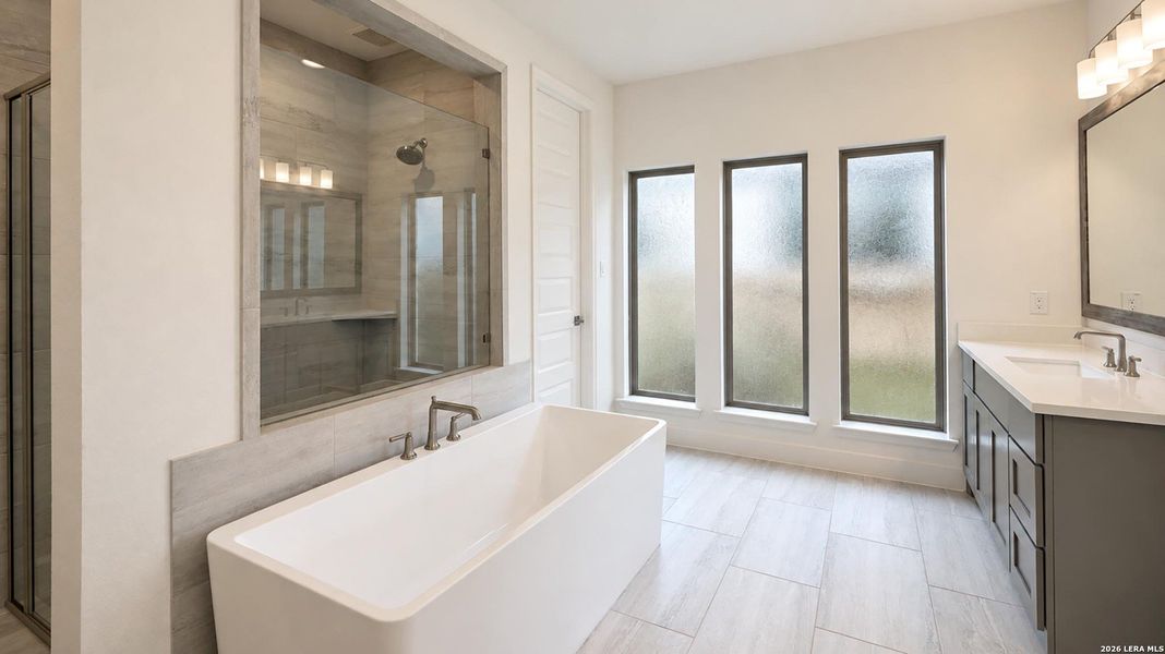 Furnished interior view inside a new home in Veramendi, New Braunfels (Image 11).
