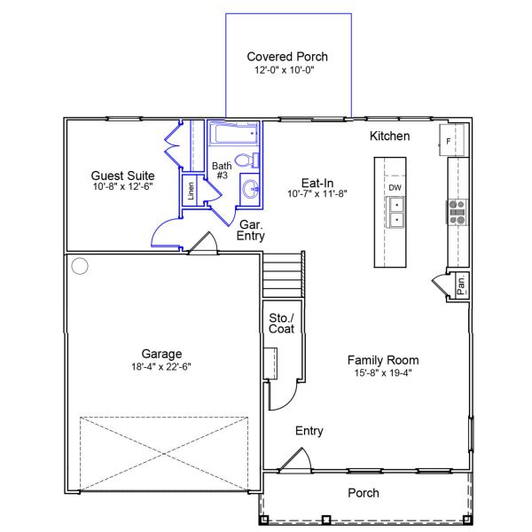 2D floor plan layout of this home in Hanes Lake, Winston-Salem, NC (Image 5). 2D floor plan layout of this home in Hanes Lake, Winston-Salem, NC (Image 5).