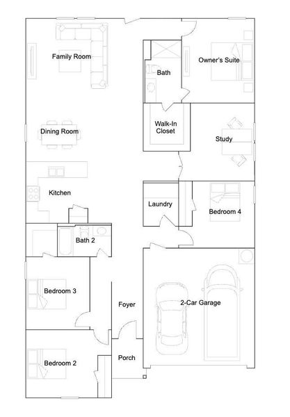 2D floor plan layout of this home in Whitetail Run, Caldwell, TX (Image 2). 2D floor plan layout of this home in Whitetail Run, Caldwell, TX (Image 2).