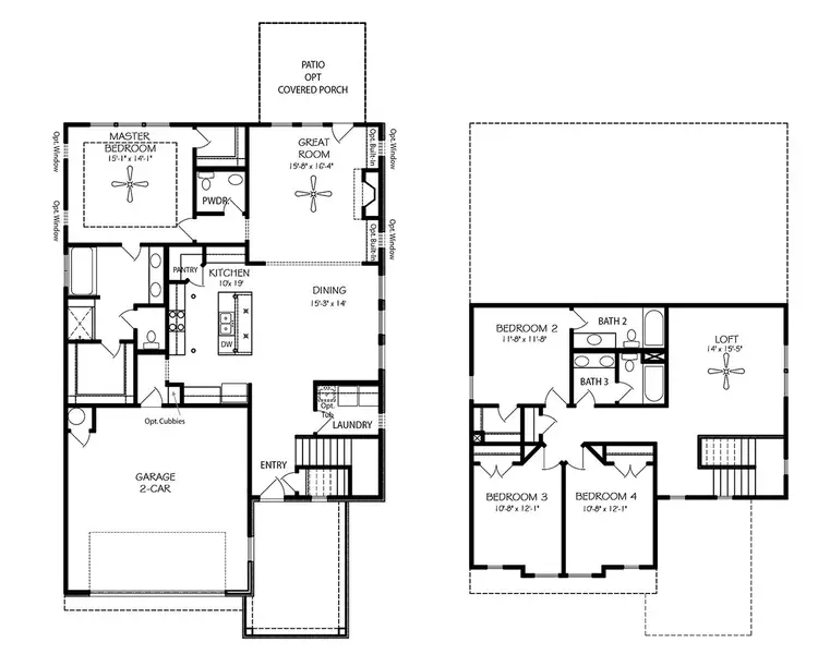 Grant GY, 2-Story Floorplans