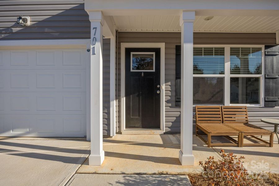 Exterior details and patio area of a home in , Conover (Image 21).