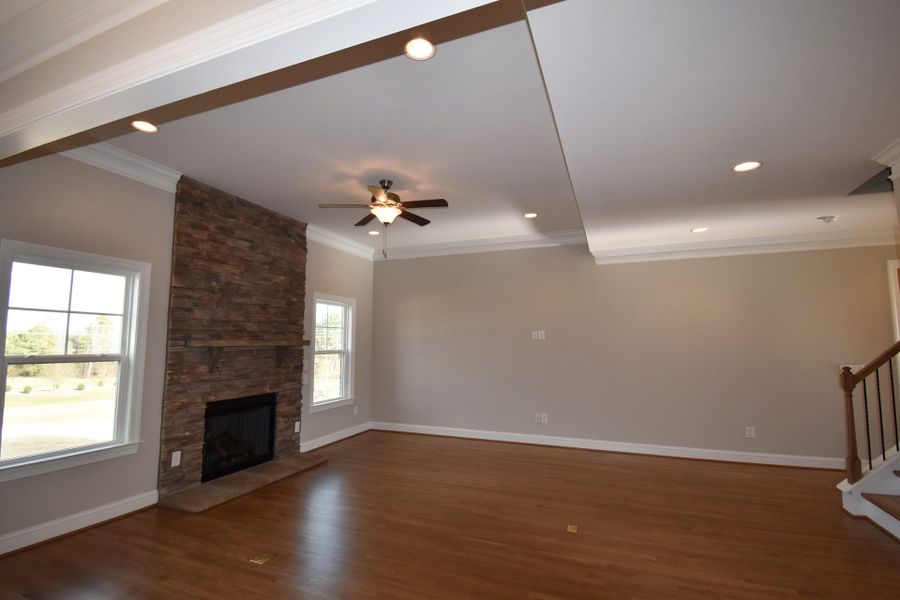 Representative unfurnished interior of a home built from the Lancaster by Keystone Homes NC in Preserve at Carriage Cove, Oak Ridge (Image 21).