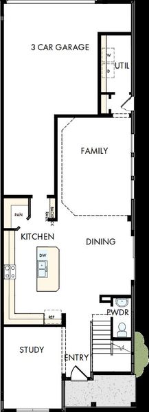 2D floor plan layout of this home in Jubilee - Cottages Row Collection, Hockley, TX (Image 5). 2D floor plan layout of this home in Jubilee - Cottages Row Collection, Hockley, TX (Image 5).