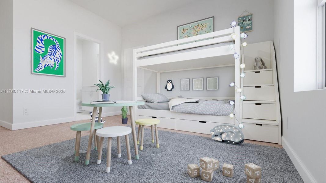 Furnished interior in a model home at Hawthorne at Galiano Pointe in Miami (Image 16).