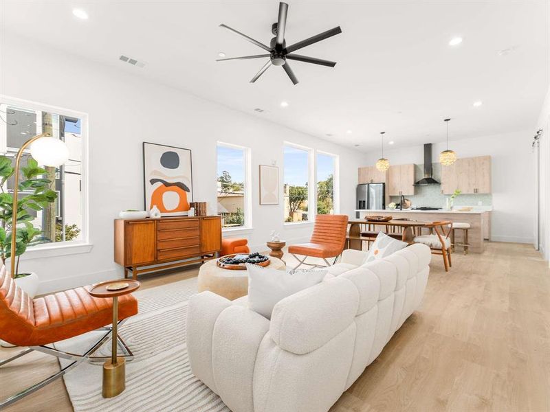 Furnished interior view inside a new home in , Dallas (Image 17).