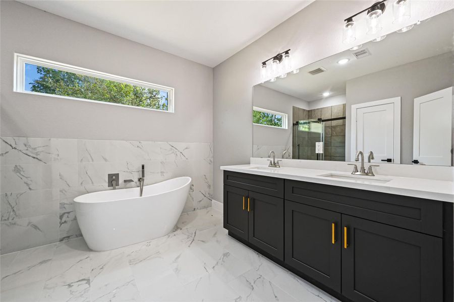 master bathroom double vanity sink