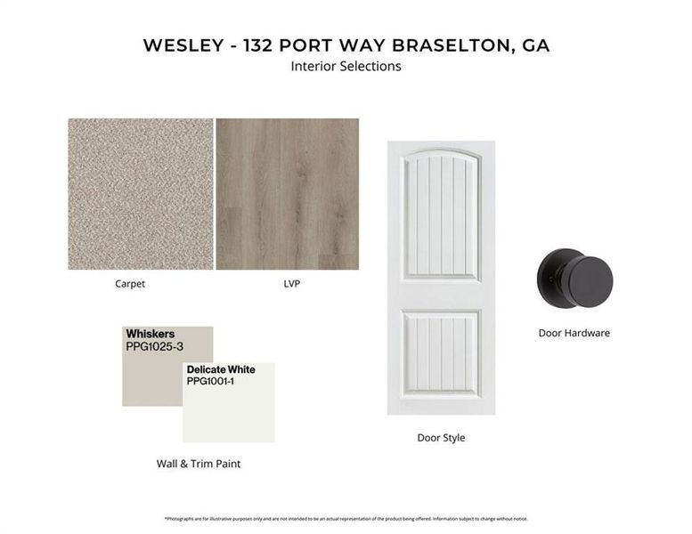 Sample of building materials used in homes in Crossvine Estates, Braselton (Image 4).
