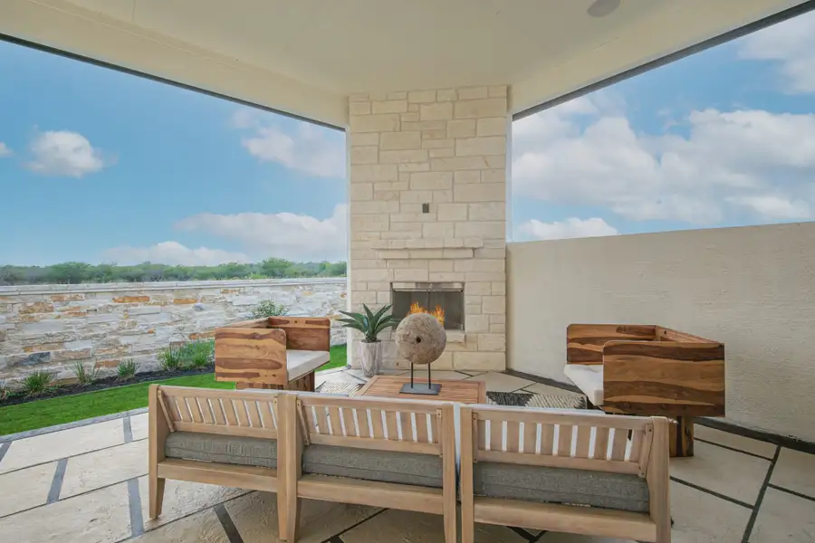 Representative exterior details of a home built from the Adelaide by Chesmar Homes in Heimer Estates at Garden Ridge, Fulshear (Image 3).