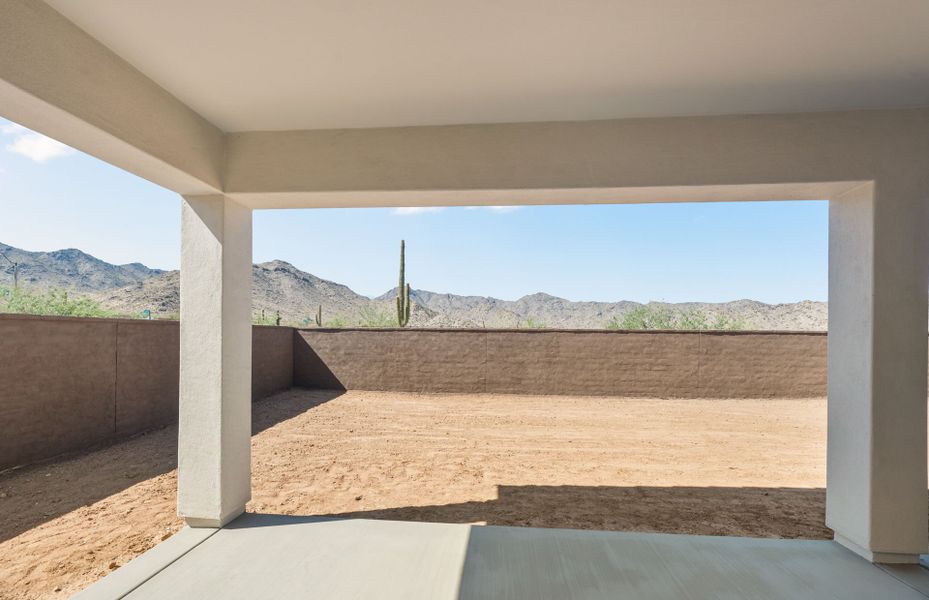 Exterior details and patio area of a home in Regent Hills - Meadow Series, Buckeye (Image 4).