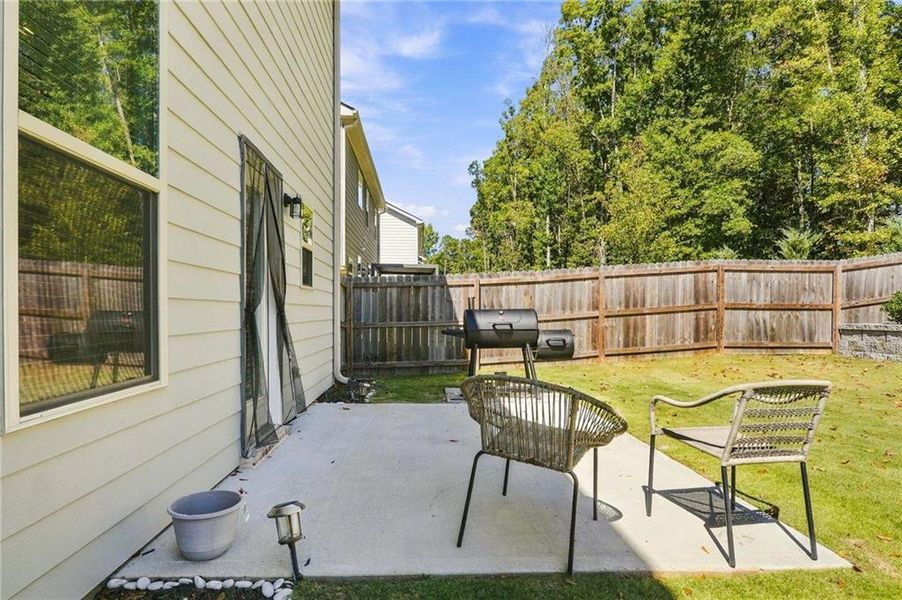 Exterior details and patio area of a home in Dixon Farm, Fayetteville (Image 4). Exterior details and patio area of a home in Dixon Farm, Fayetteville (Image 4).