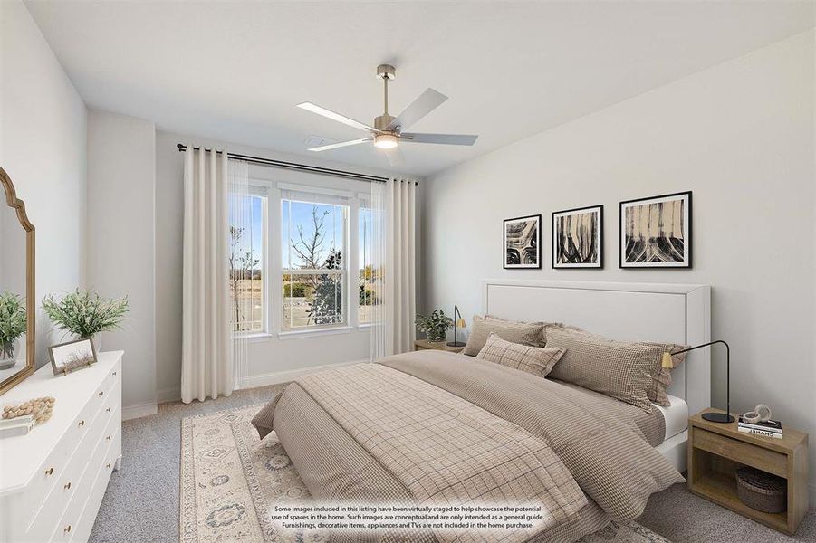 Furnished interior view inside a new home in Union Park Classic 55, Little Elm (Image 16). Furnished interior view inside a new home in Union Park Classic 55, Little Elm (Image 16).