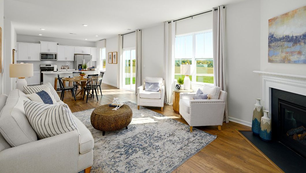 Furnished interior view inside a new home in The Hamptons at Hickory, Hickory (Image 9).